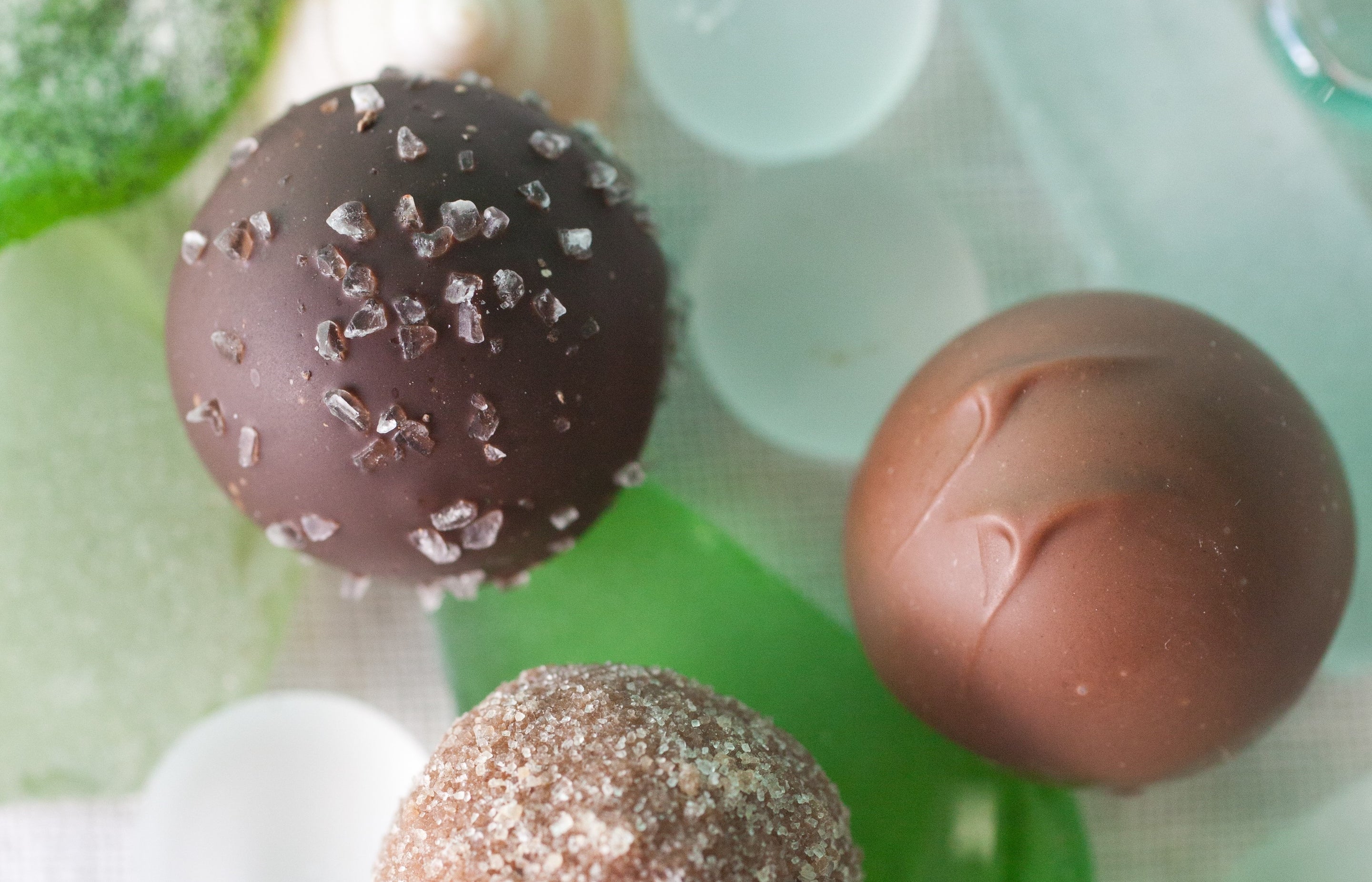 Greensboro's Gourmet Chocolates packaged fresh w. box/ribbon options