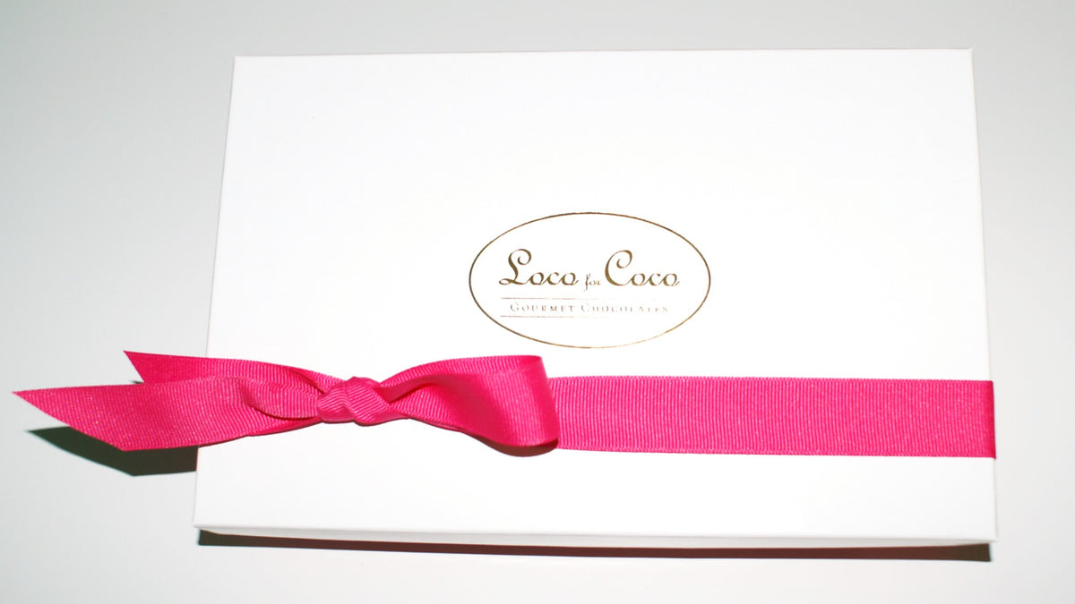 Greensboro's Gourmet Chocolates packaged fresh w. box/ribbon options